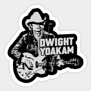 Dwight Yoakam Playing Guitar Sticker